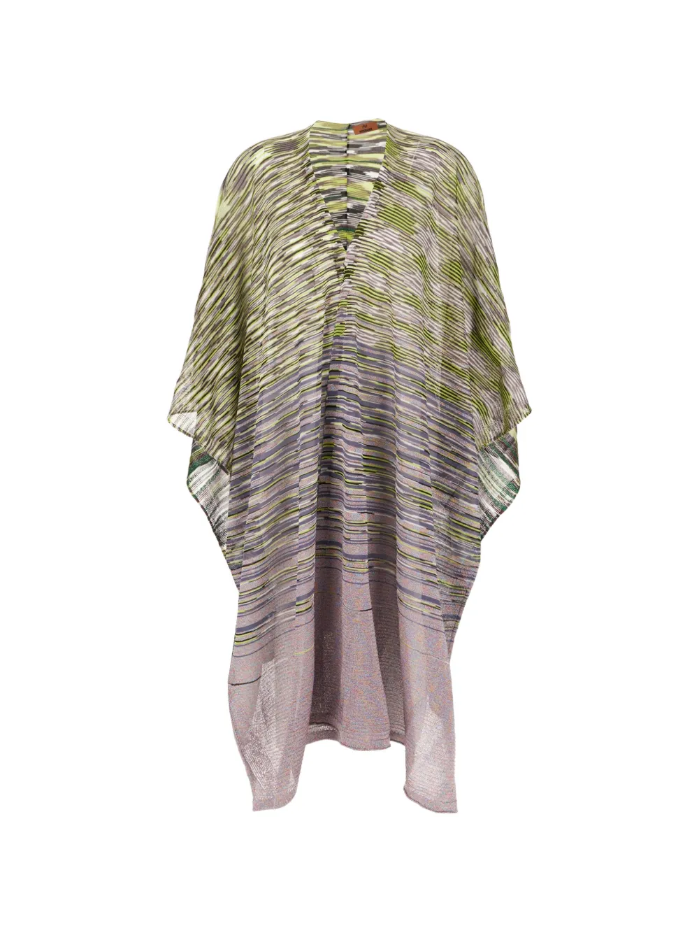Missoni Striped Knitwear Cape In Green