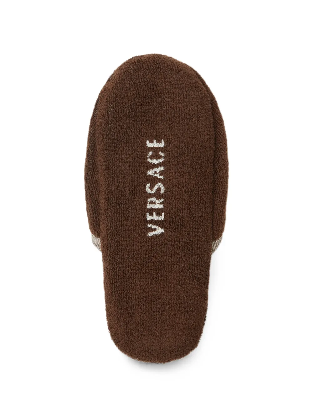 Versace Katoenen badstof jacquard slippers Bruin