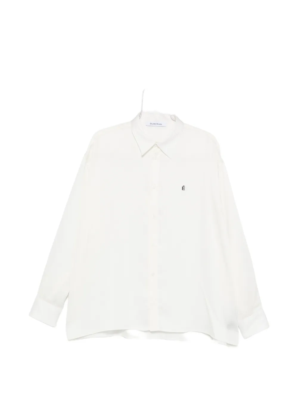 Études Studio logo-embroidered oversized shirt - Bianco
