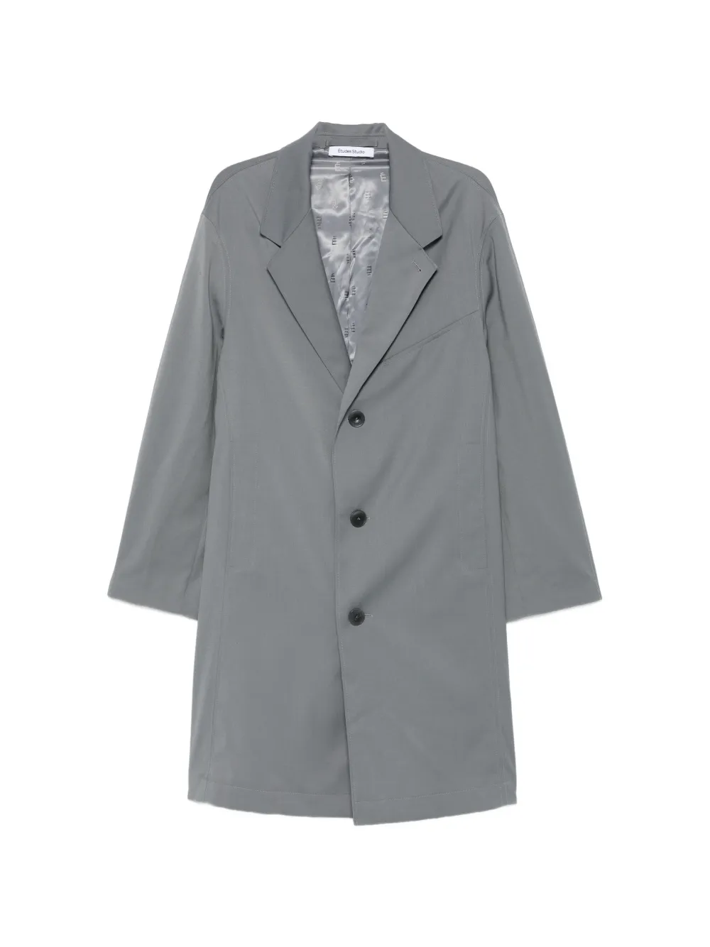 Études Studio Suit single-breasted notched-lapels coat - Grau