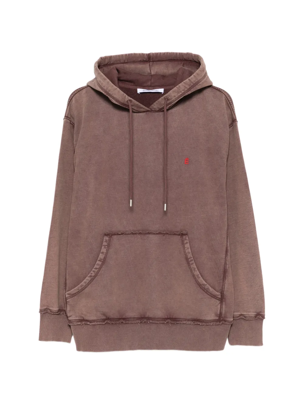 Études Studio logo-embroidered hoodie - Rosso