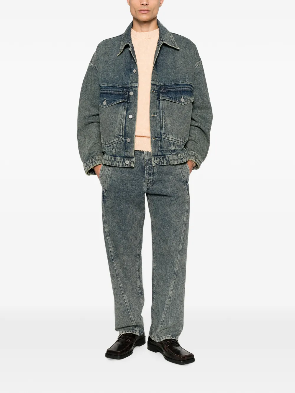 Études Studio Denim jack met franje Blauw