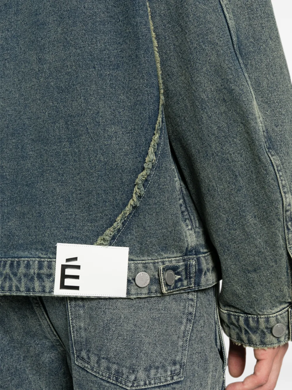 Études Studio Denim jack met franje Blauw