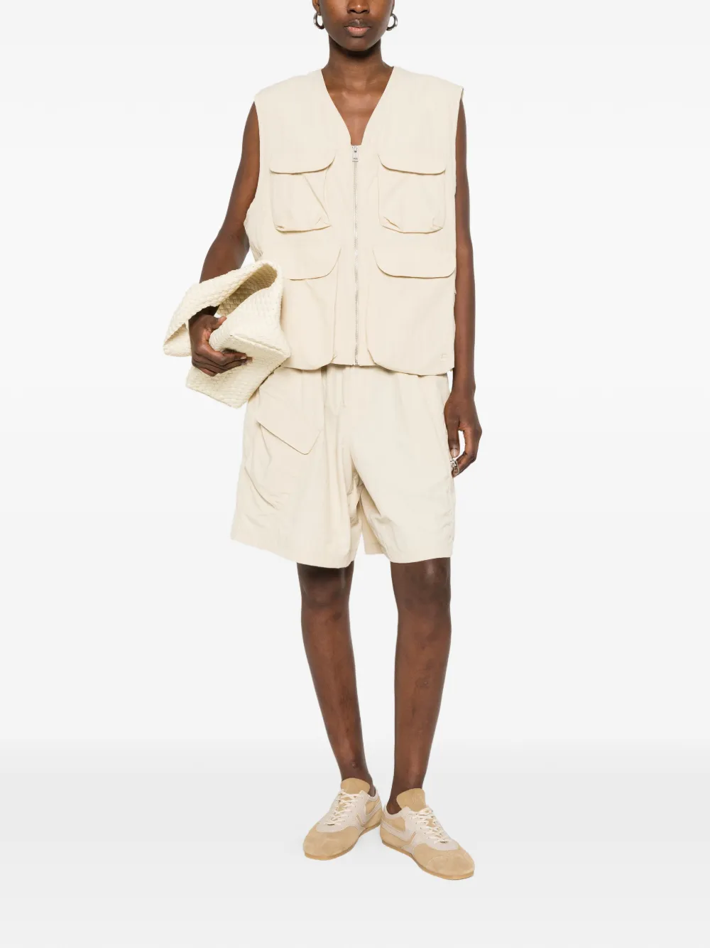  études Studio Elasticated-waist Cargo Shorts - Neutrals 