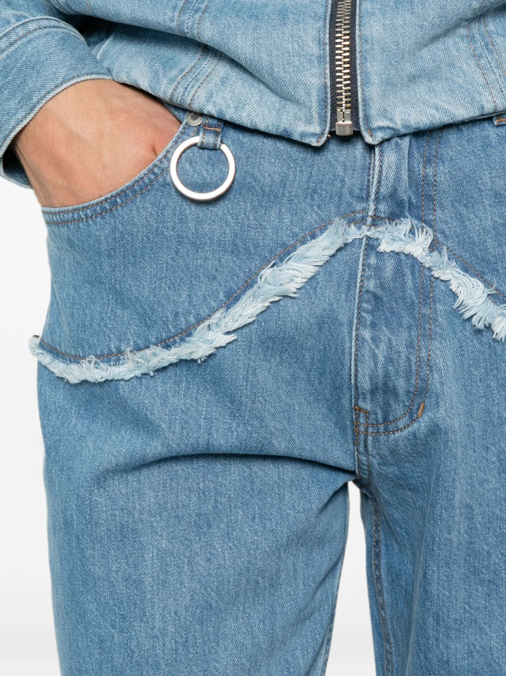 Études Studio Bootcut jeans met franje Blauw