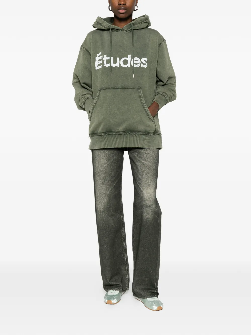  études Studio Logo Hoodie - Green 