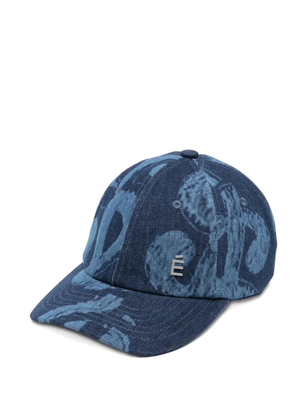 Études Studio logo-plaque denim cap - Blu