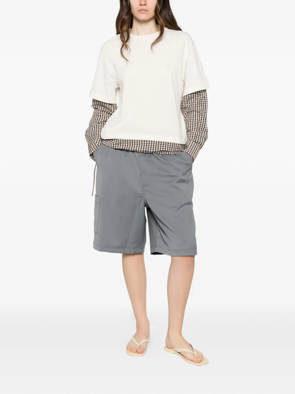Études Studio Comfort shorts met elastische tailleband Grijs