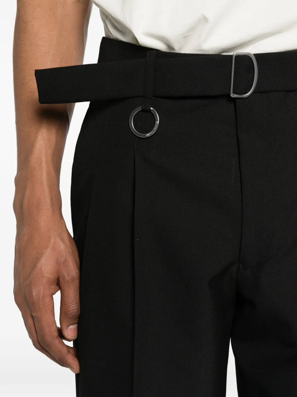 Études Studio Pantalon met ringdetail Zwart