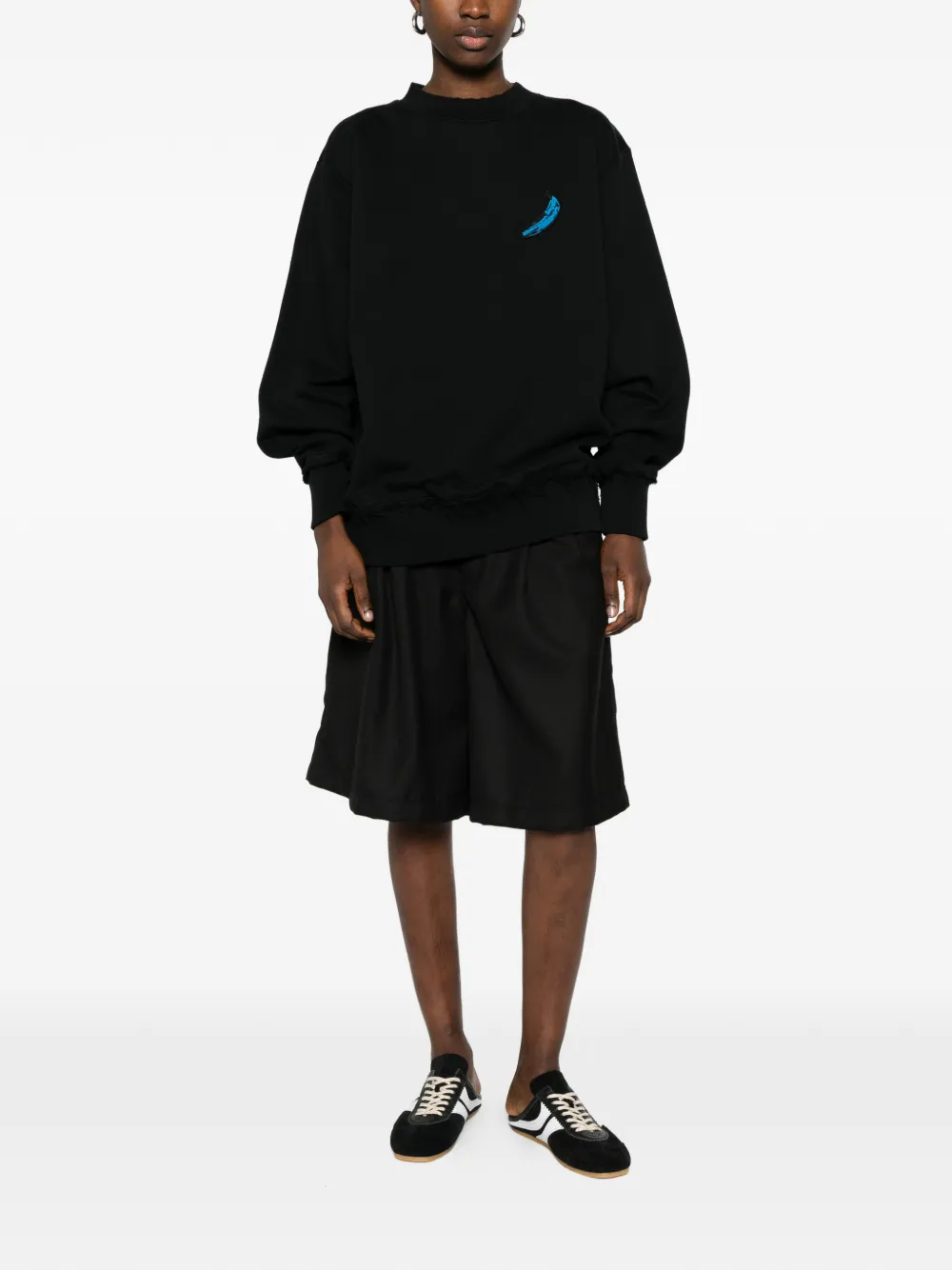 Études Studio x Andy Warhol sweater met bananenpatch Zwart