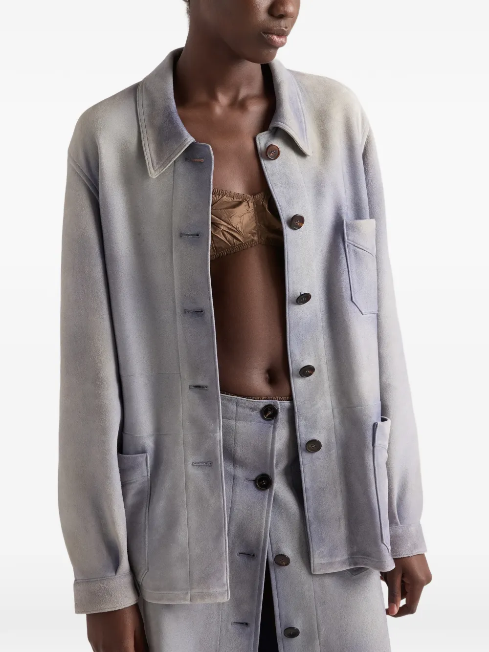 Prada Suède jack Blauw