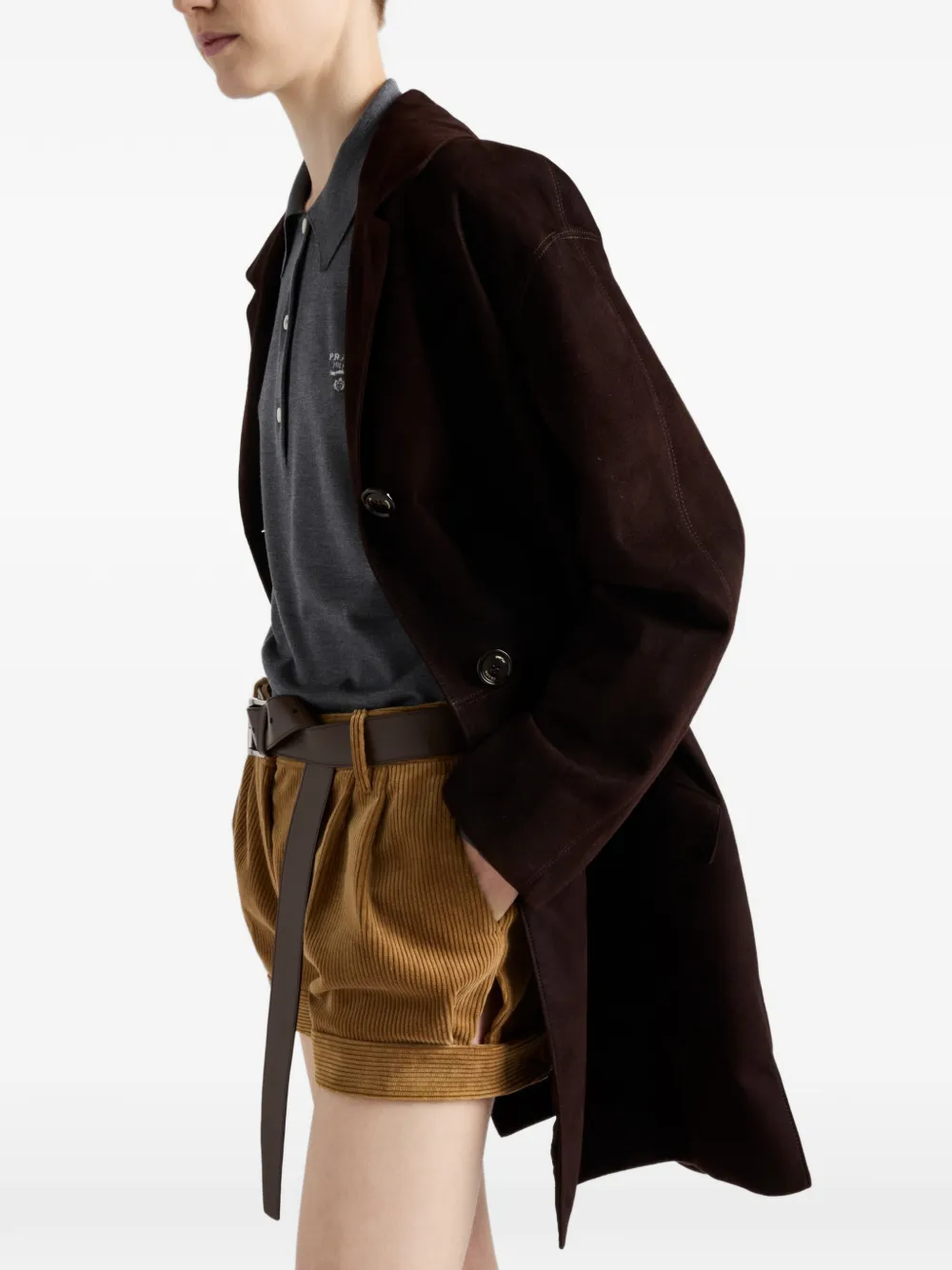 Prada Suède jas Bruin