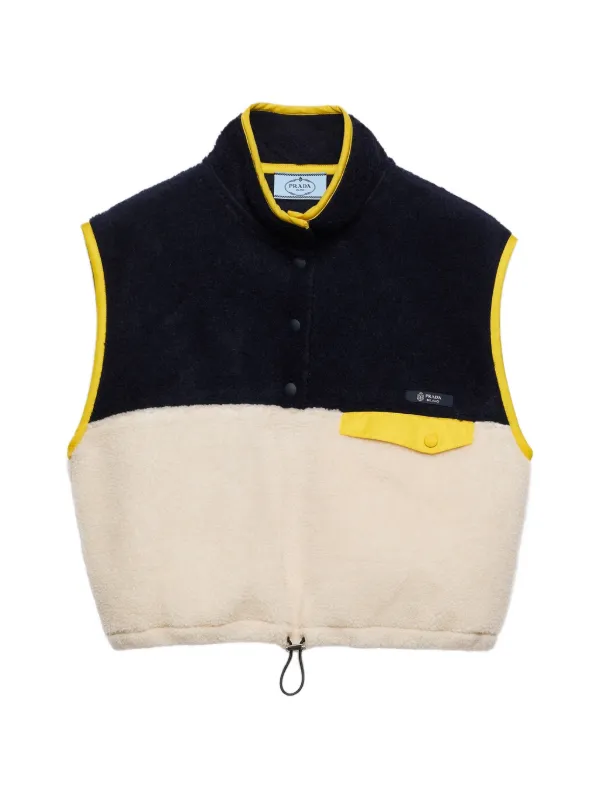 Prada Pile Turtleneck Blouson Vest | Neutrals | FARFETCH IE