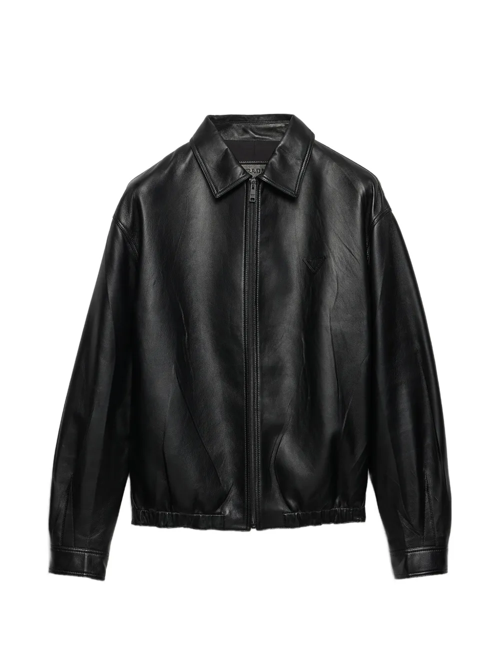 Prada Nappa Leather Jacket In Black