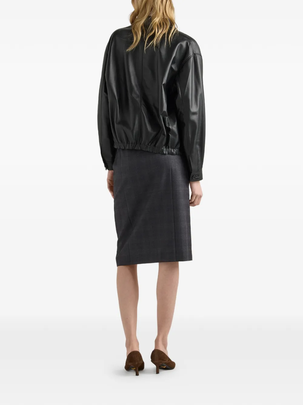  Prada Nappa Leather Jacket - Black 