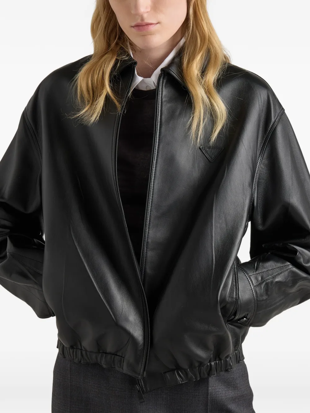 Prada Jack van nappaleer Zwart
