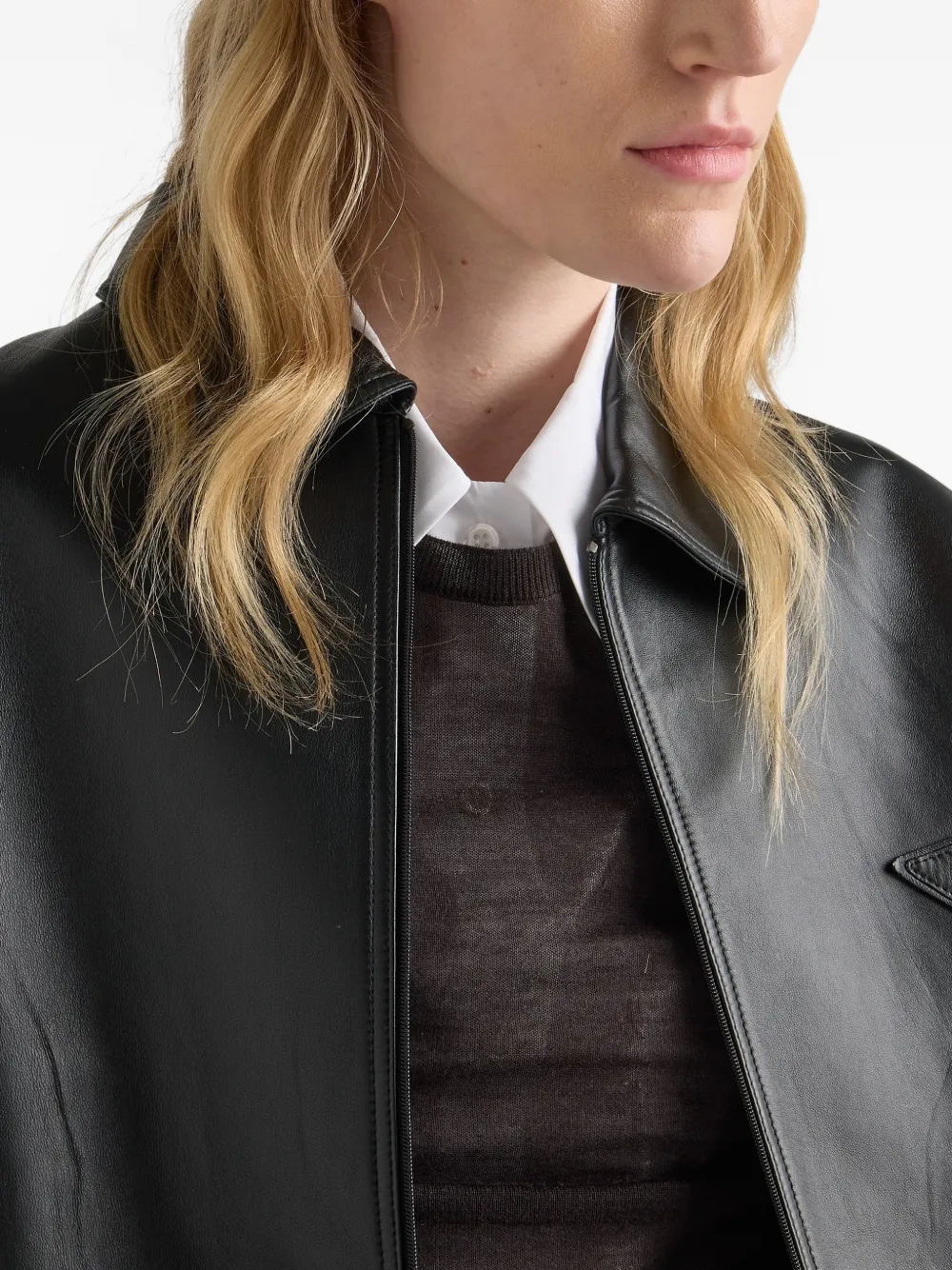 Prada Jack van nappaleer Zwart