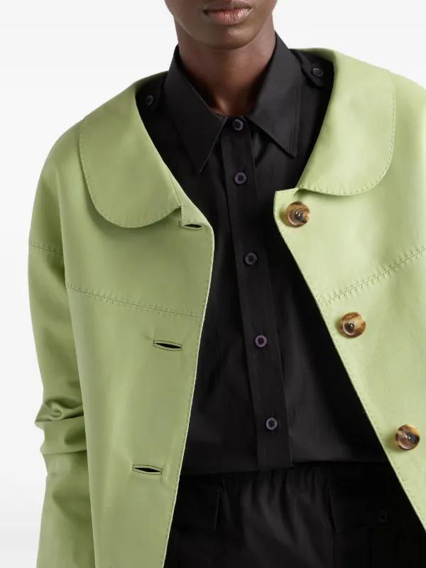 Prada Nappa Leather Jacket | Green | FARFETCH