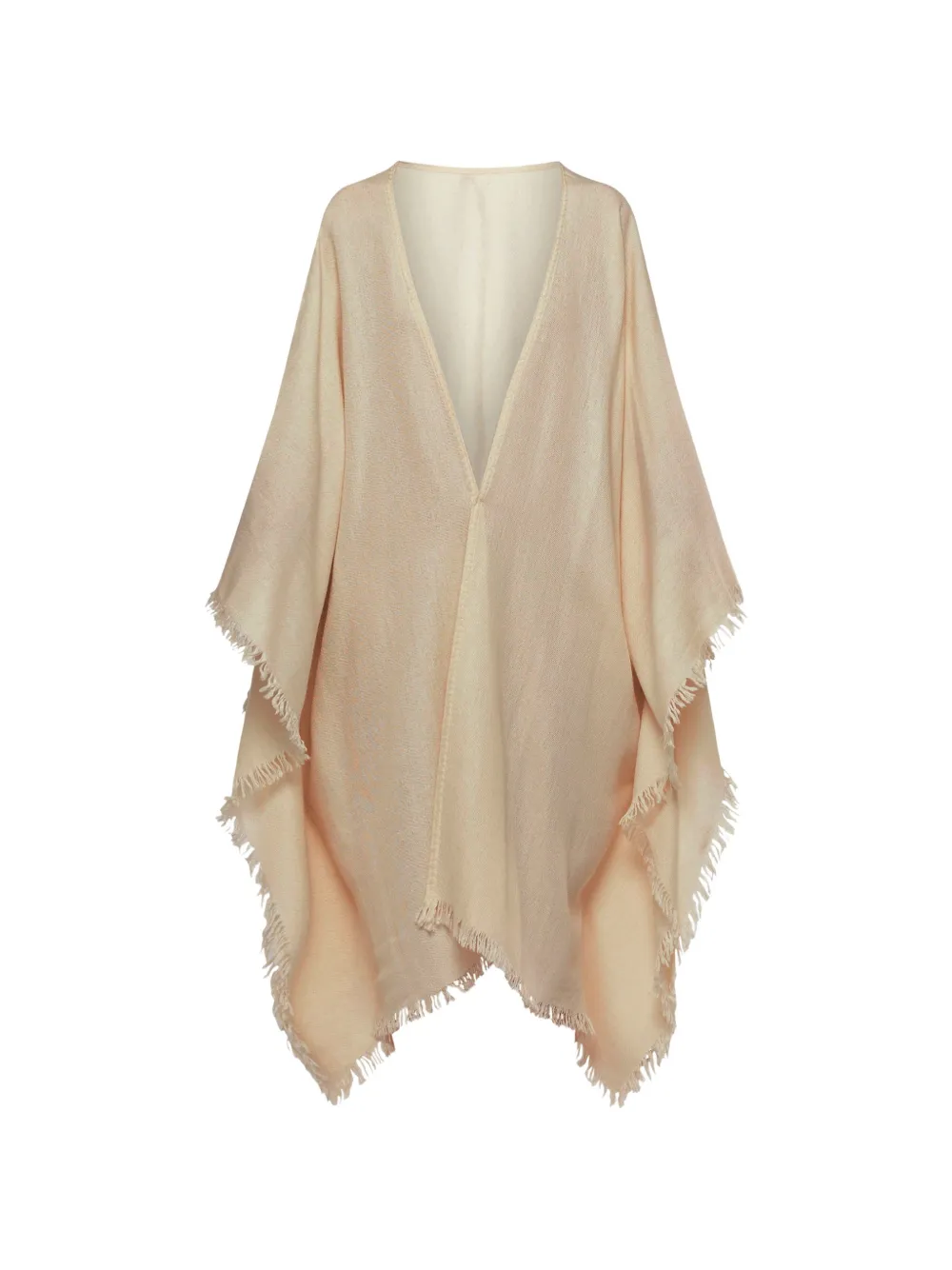 ALONPI Peonia fringed poncho - Nude