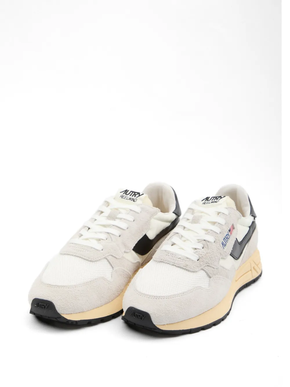 Autry Reelwind suède en leren low-top sneakers Grijs