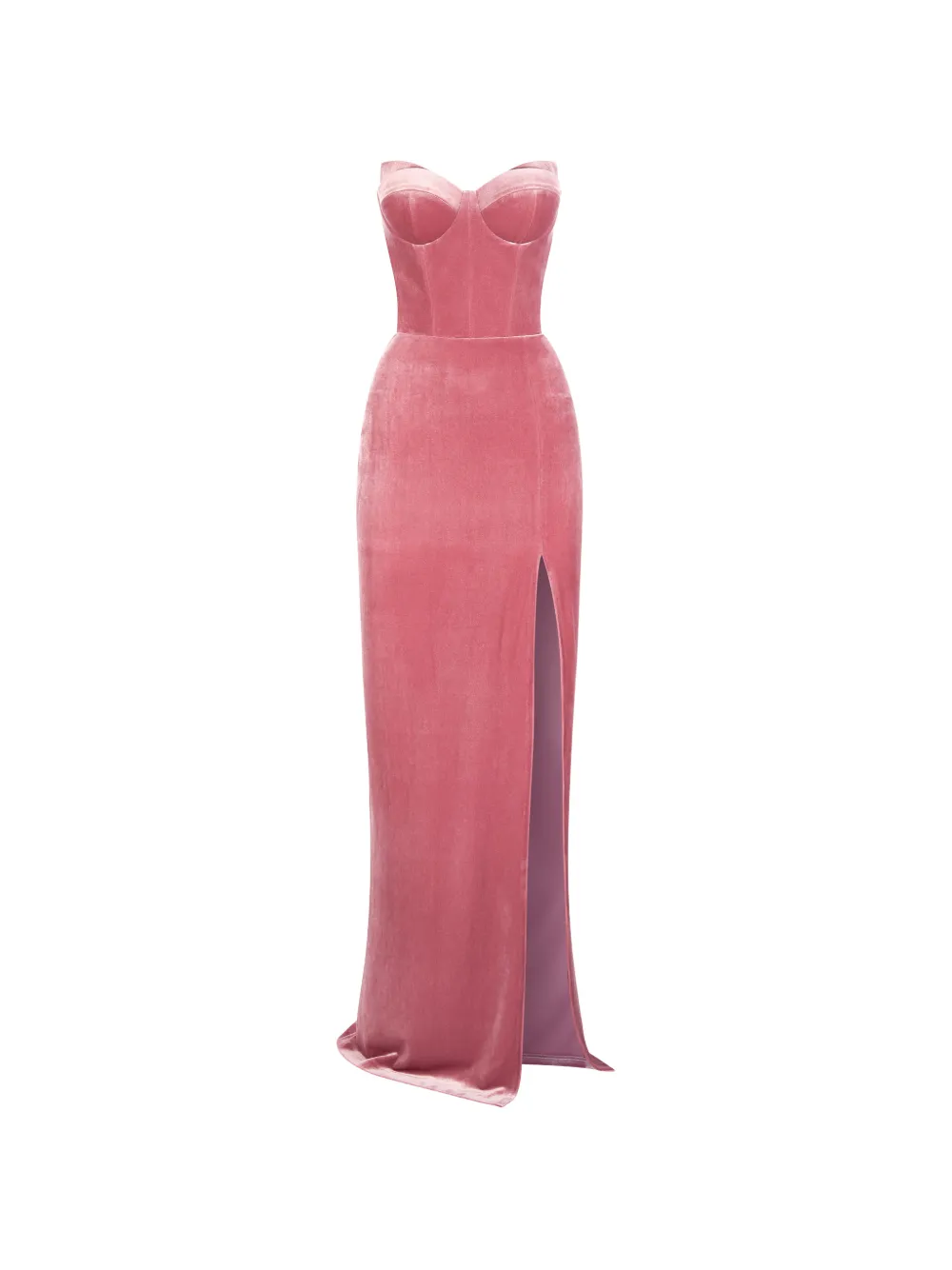 IMROSKA Imroska 24 side-slit strapless maxi dress - Rosa