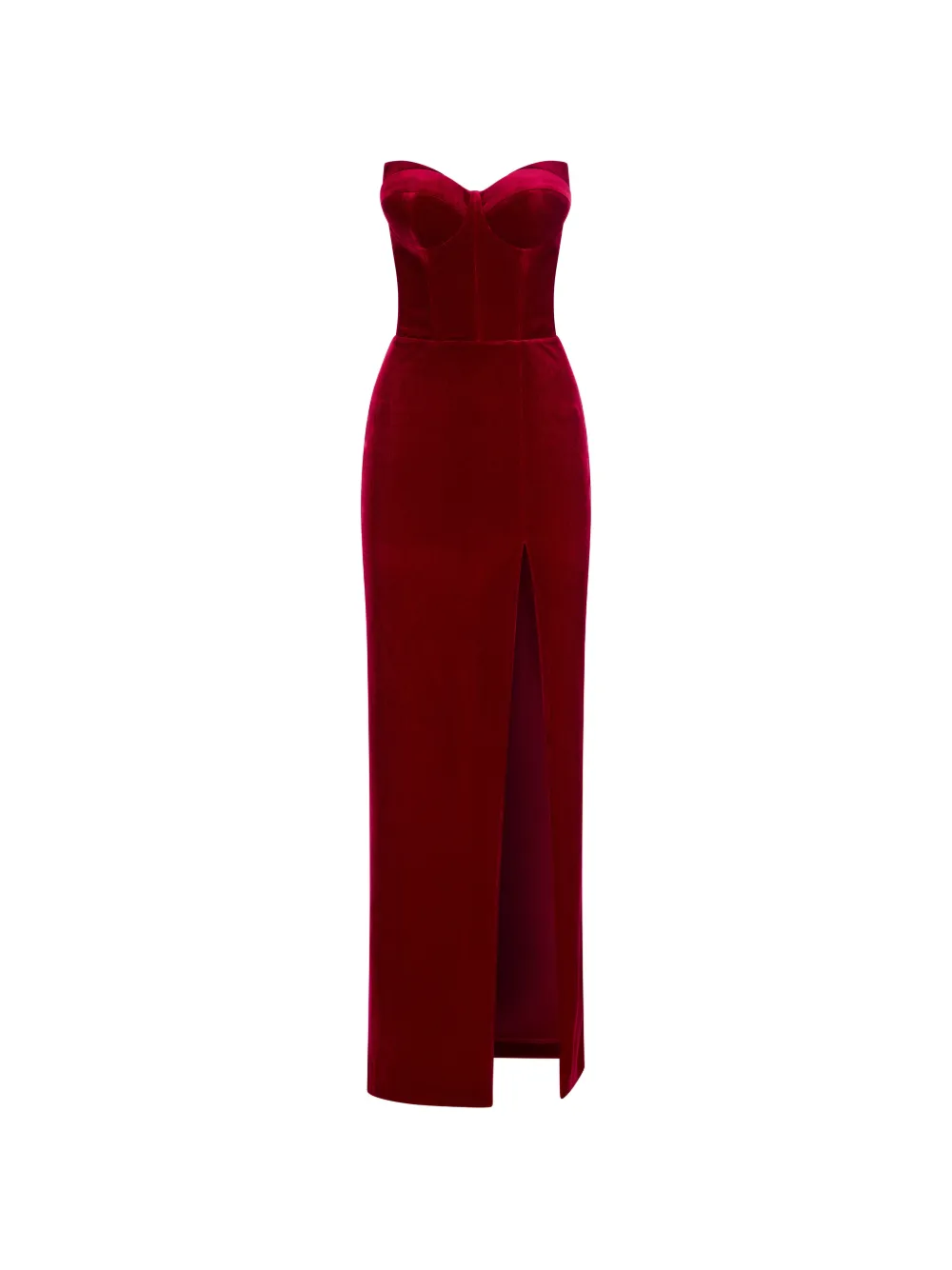IMROSKA 24 strapless slit maxi dress