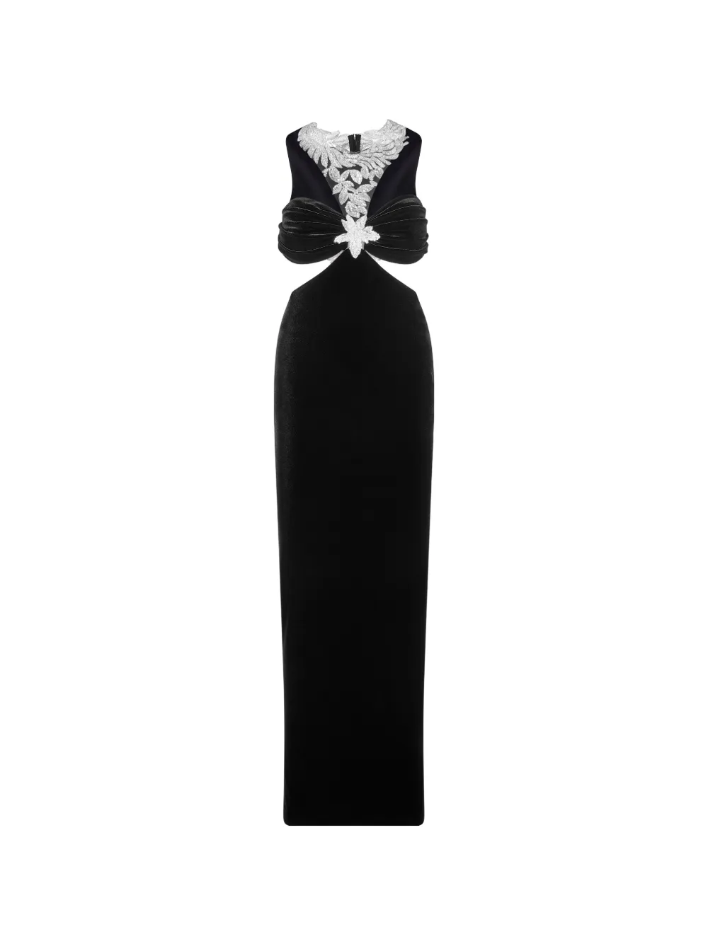IMROSKA Queen Cleopatra cut-out embellished maxi dress