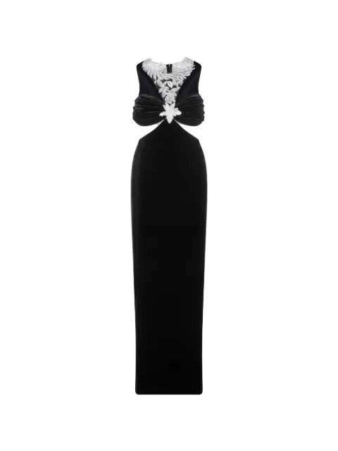 IMROSKA Queen Cleopatra cut-out embellished maxi dress