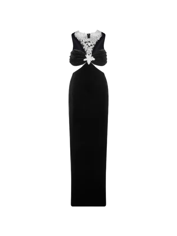 cleopatra black dress Cecilie Bahnsen Black Cleopatra Plumeria Matelass Dress