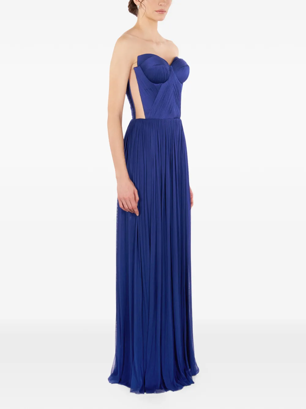  Imroska Imroska Sweet 18 Slit-detail Maxi Dress - Blue 