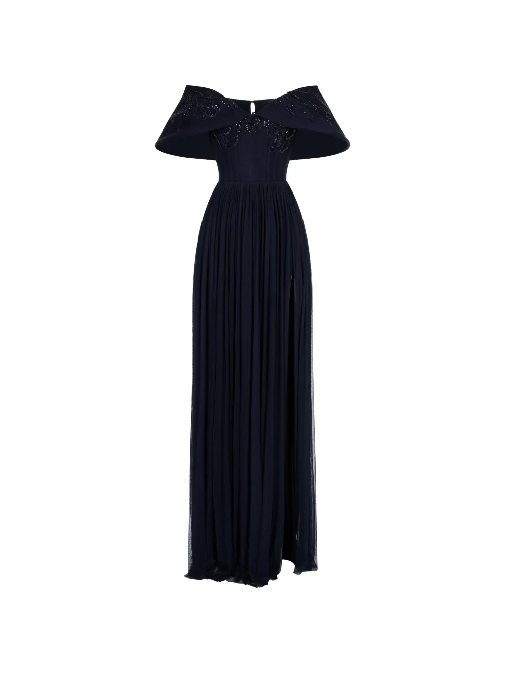 IMROSKA Ale beaded off-shoulder maxi dress - Blu