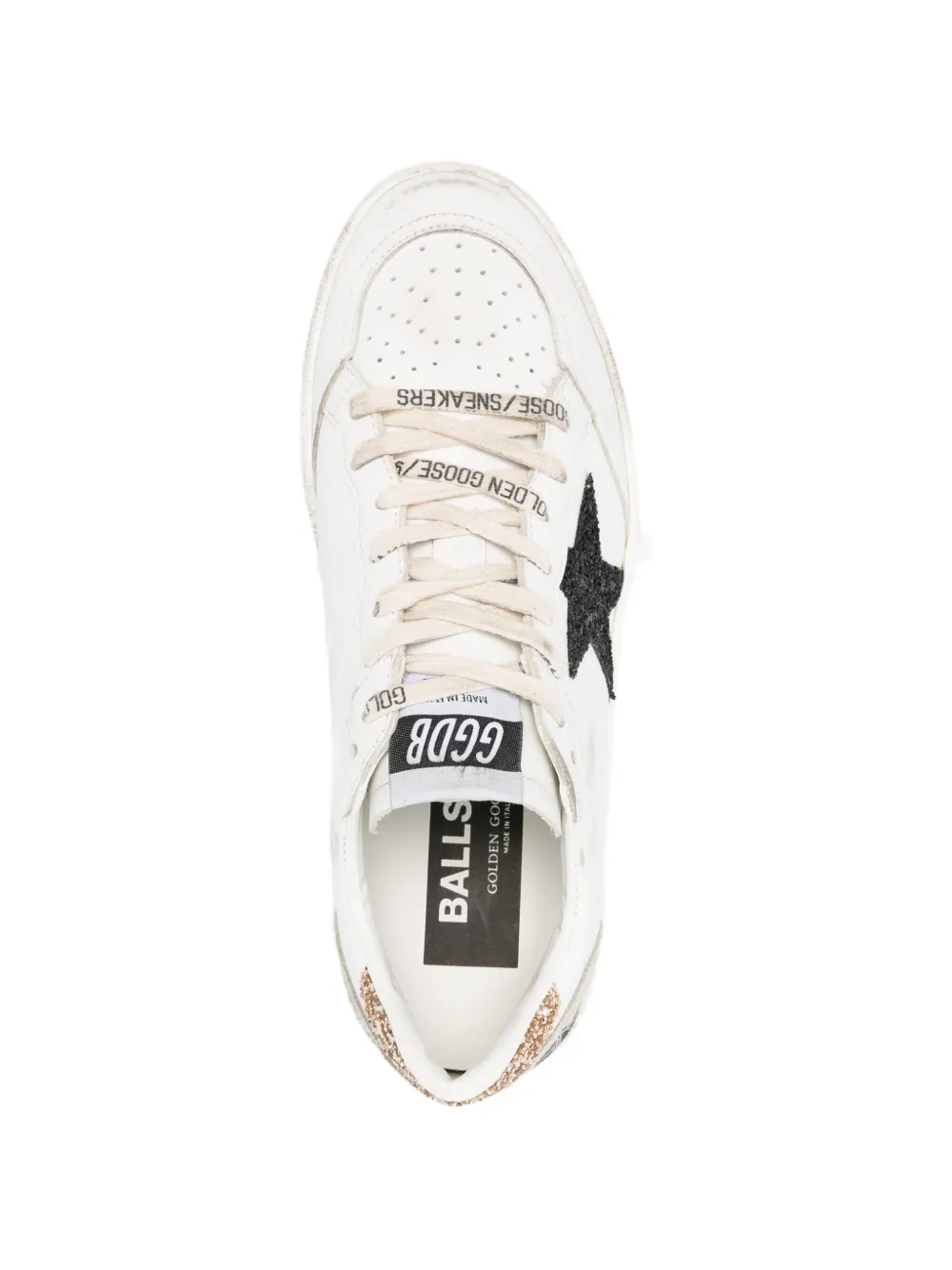 Golden Goose Leren sneakers met ster detail Wit