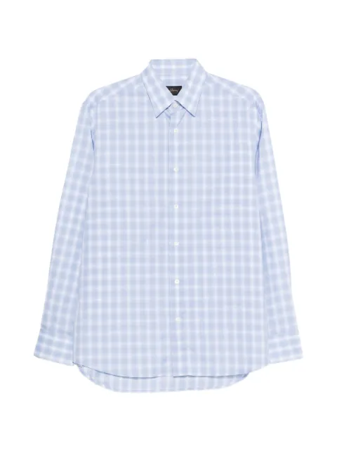 Brioni checked shirt