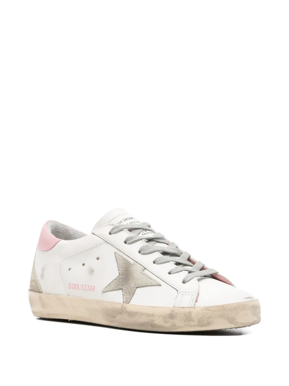 Golden Goose Leren sneakers met star-applicatie Wit