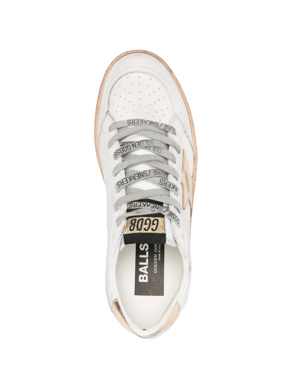 Golden Goose Leren sneakers met star-applicatie Wit