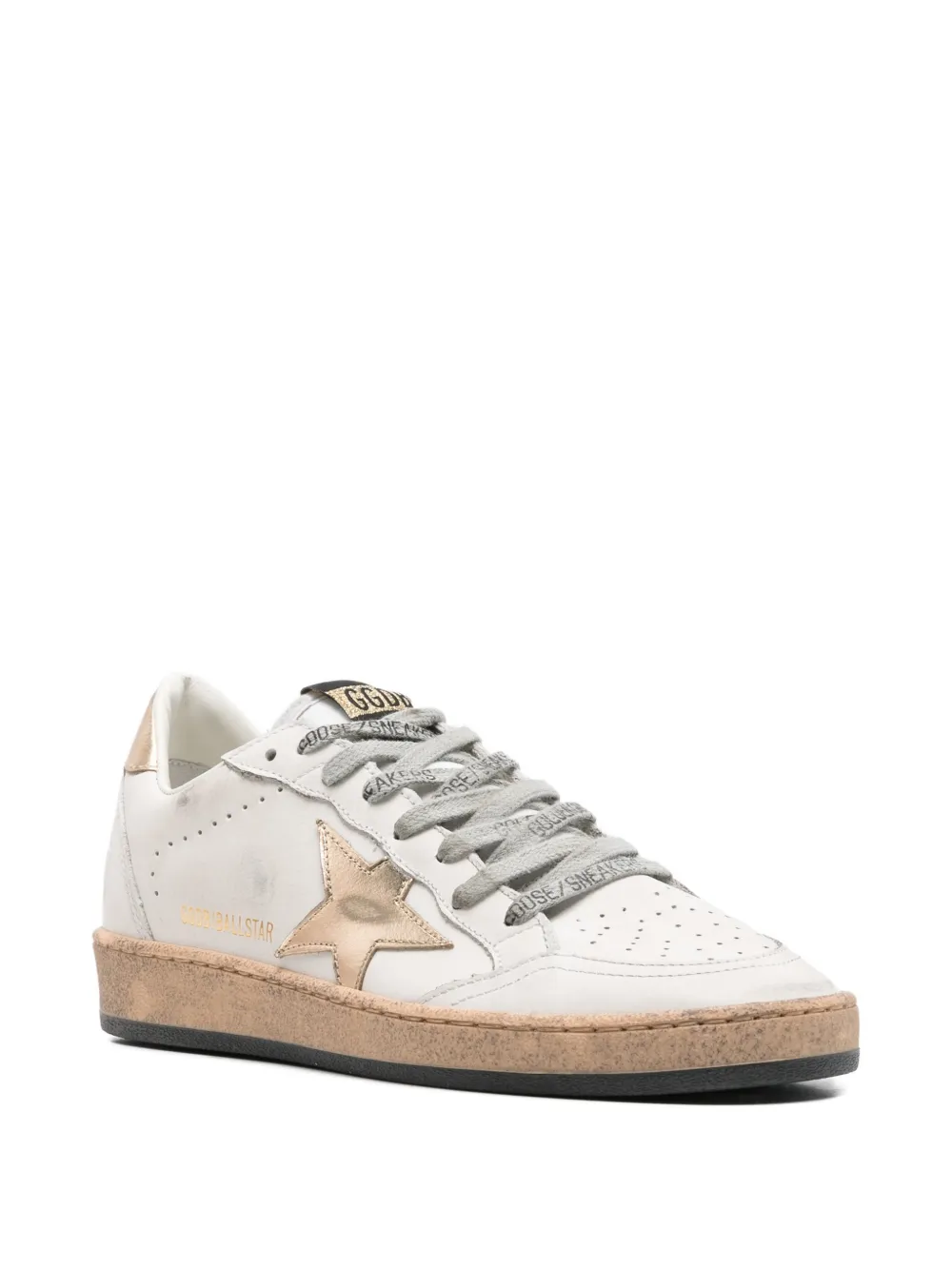 Golden Goose Leren sneakers met star-applicatie Wit