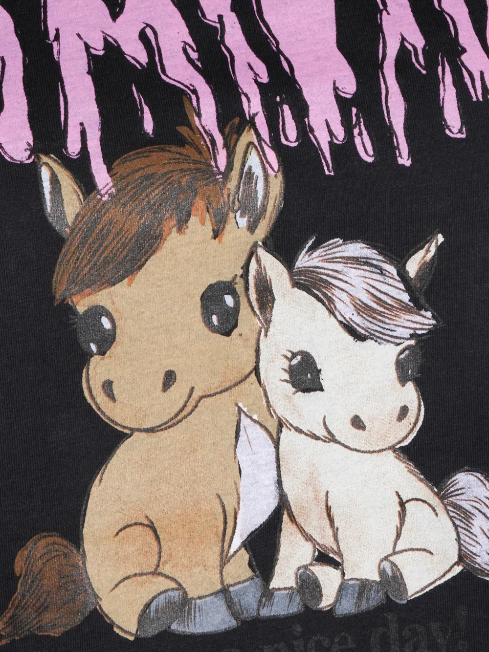 GANNI T-shirt met grafische print Zwart