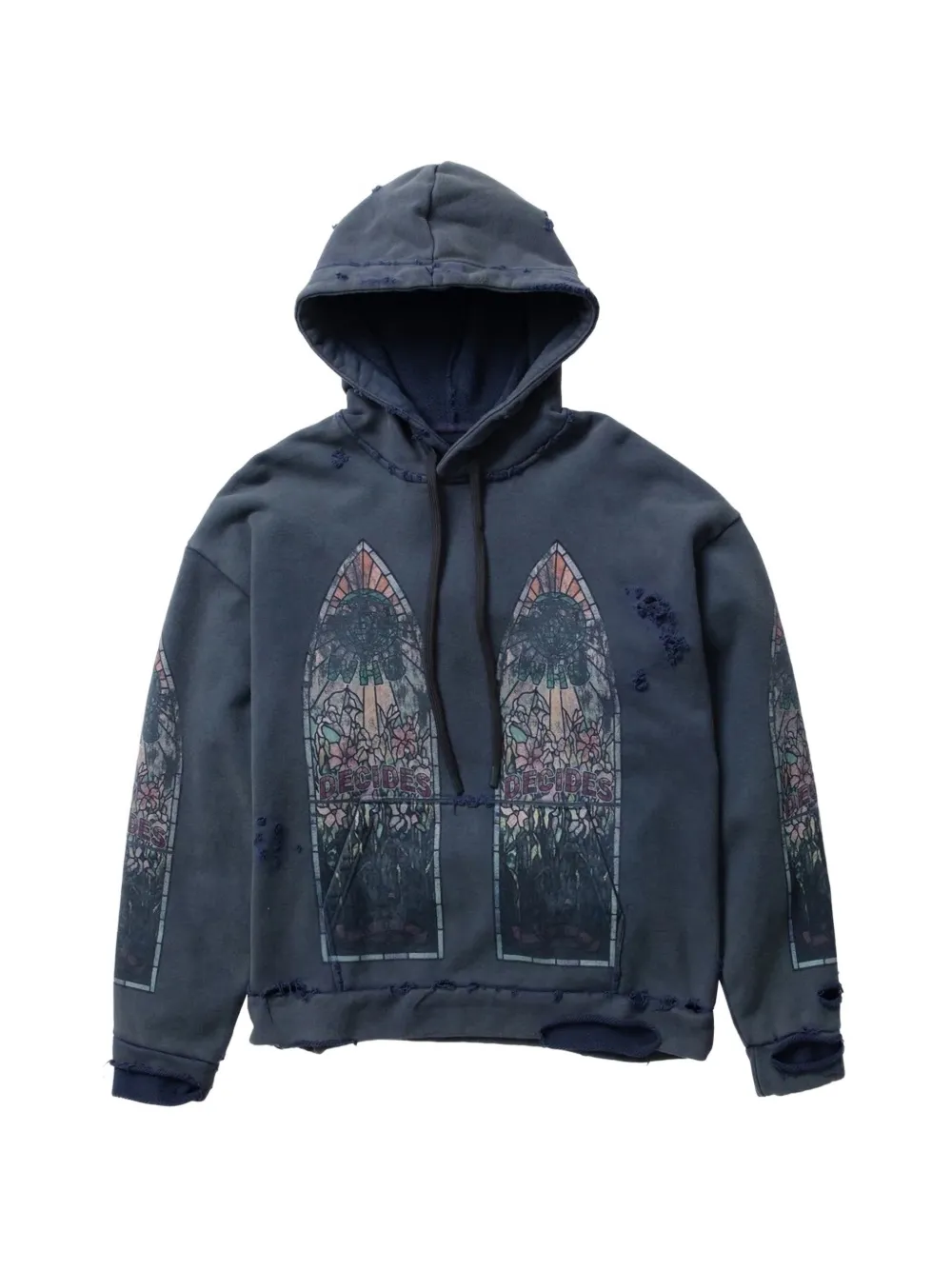 Who Decides War cotton hoodie - Blau