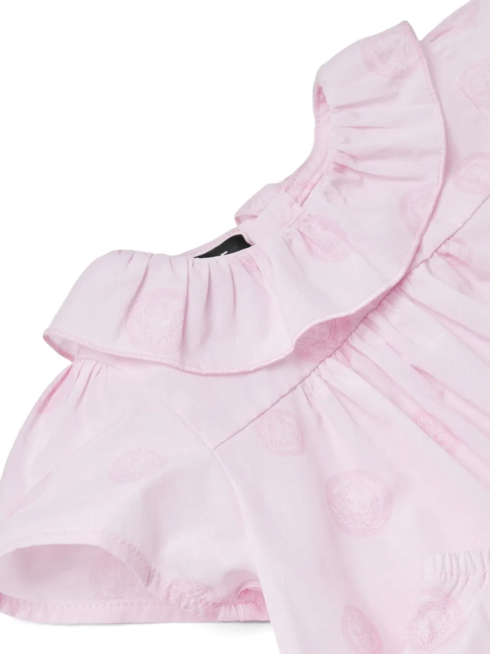 Versace Kids Driedelig romperset met ruches en medaillon Roze