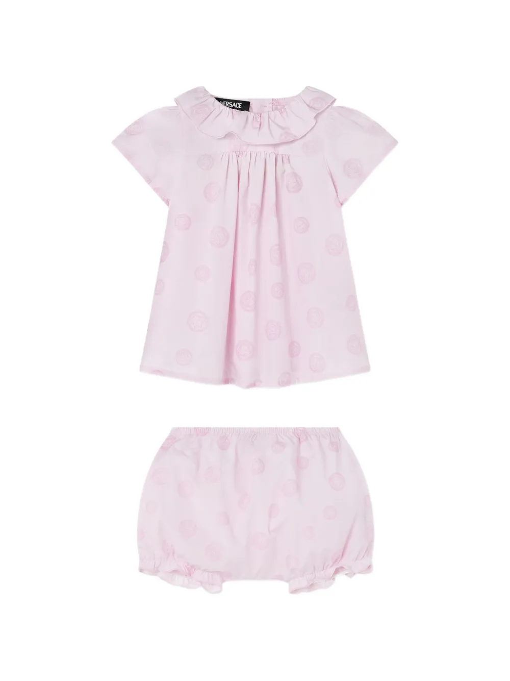 Versace Kids ruffled medallion babywear (set of three) - Rosa