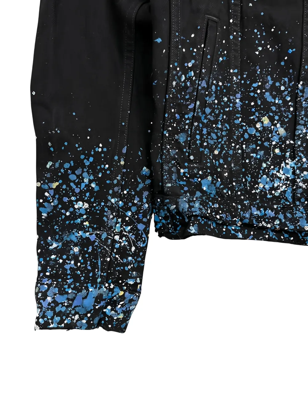  Amiri Crystal Painter Trucker Jacket - Black 