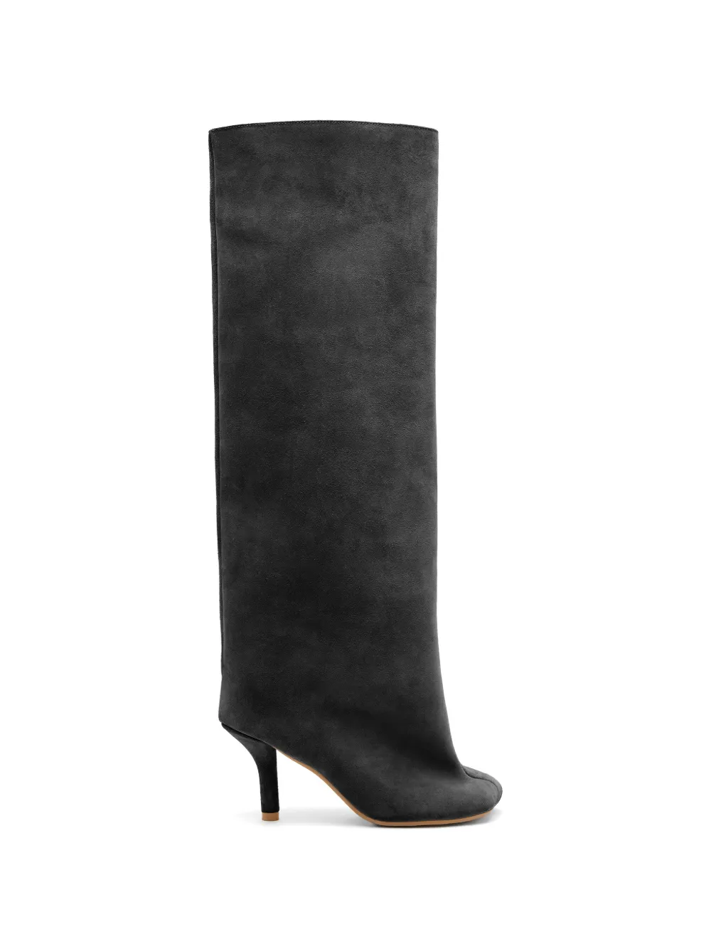 MM6 Maison Margiela square toe slouch boots Zwart