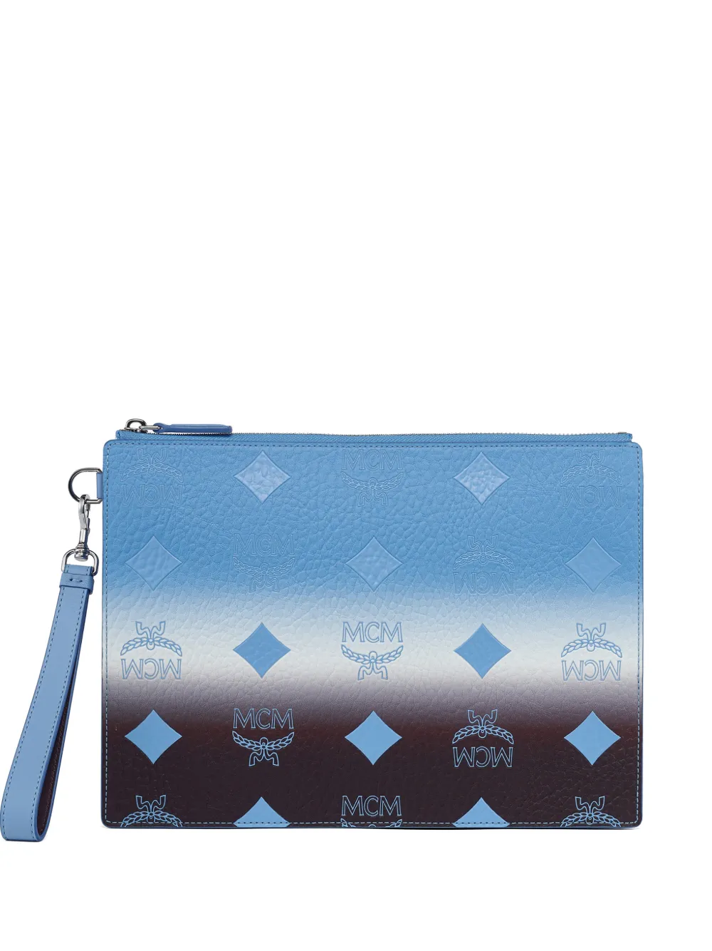 MCM gradation wristlet pouch - Blu