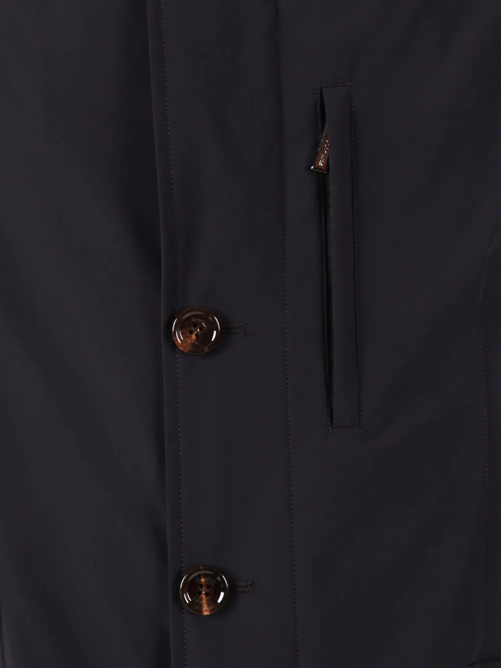  Moorer Hooded Buttoned Jacket - Blue 