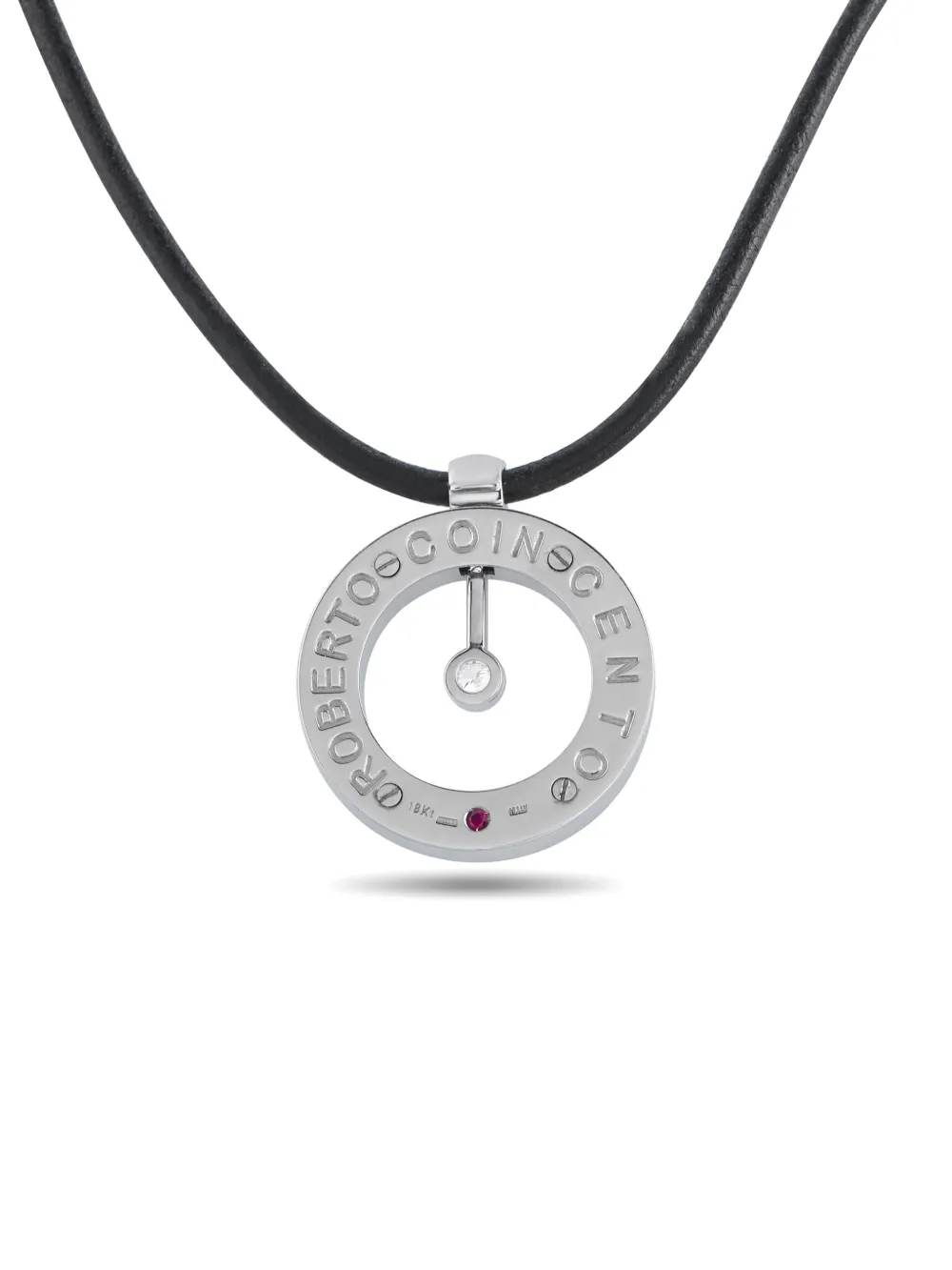 Roberto Coin Pre-Owned diamond and ruby necklace - Argento