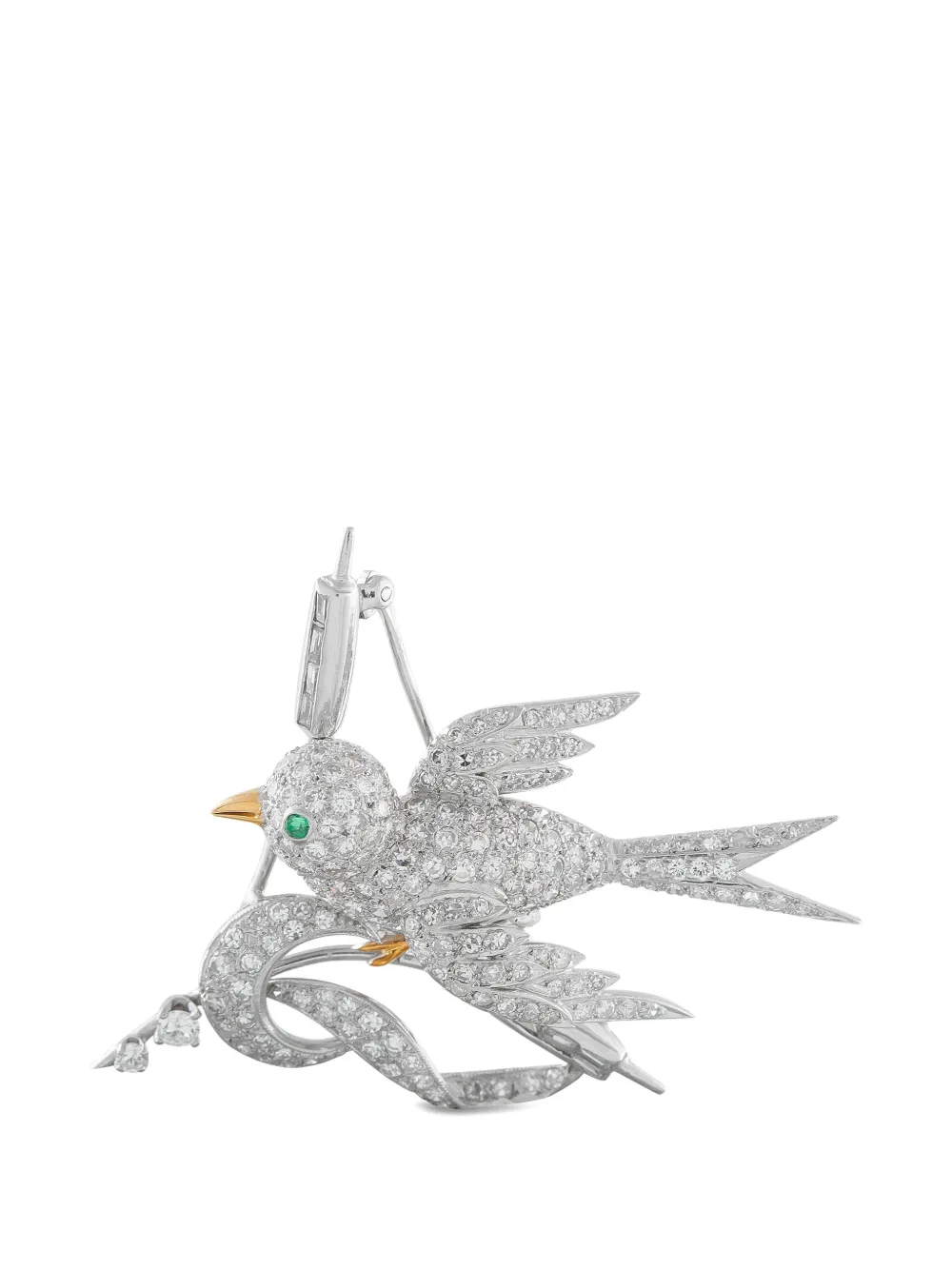 LB Exclusive diamond bird brooch - Argento