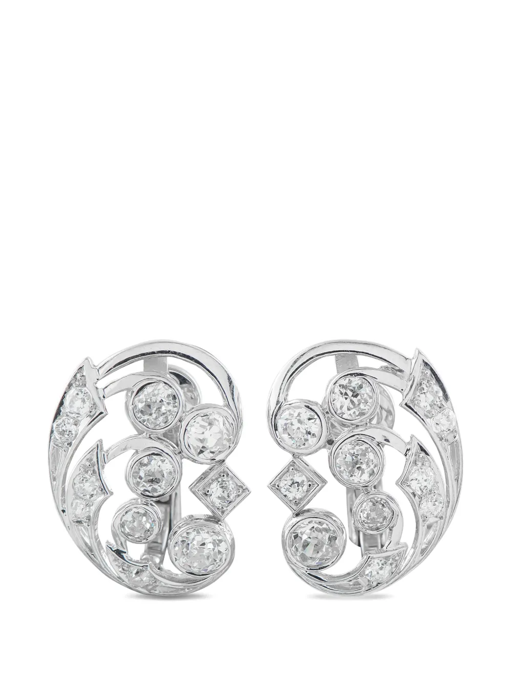 LB Exclusive diamond clip-on earrings - Argento