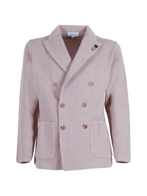 Lardini double-breasted knit jacket