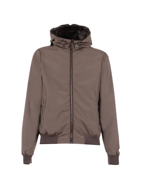 Moorer reversible hooded zip-up jacket