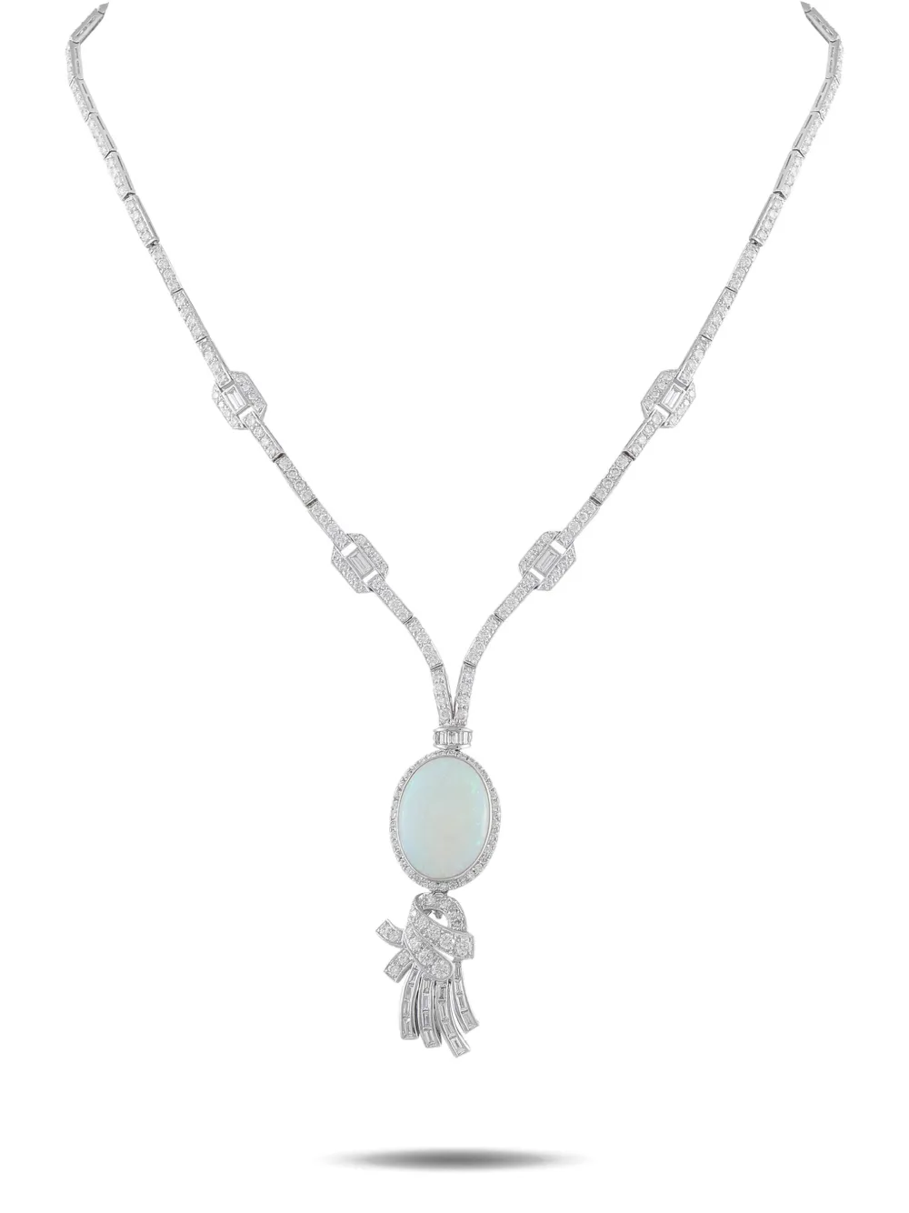 LB Exclusive diamond and opal necklace - Argento